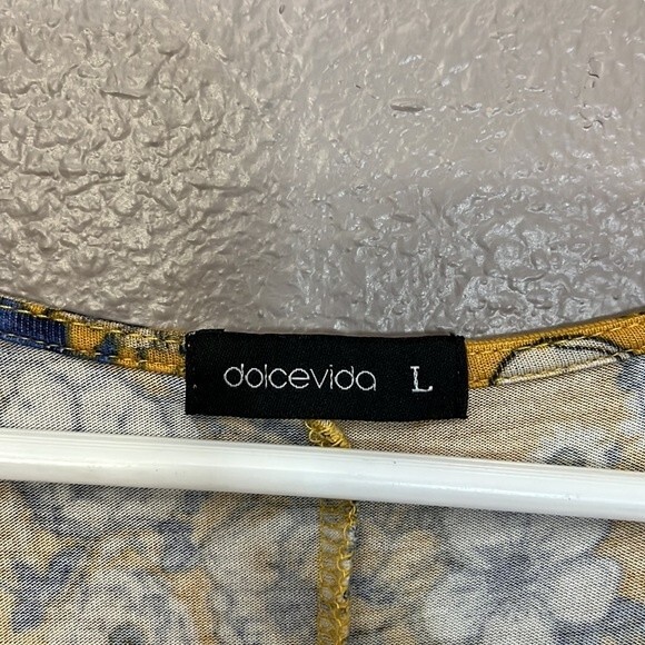 Dolcevida  mustard yellow floral romper Large - Picture 2 of 16